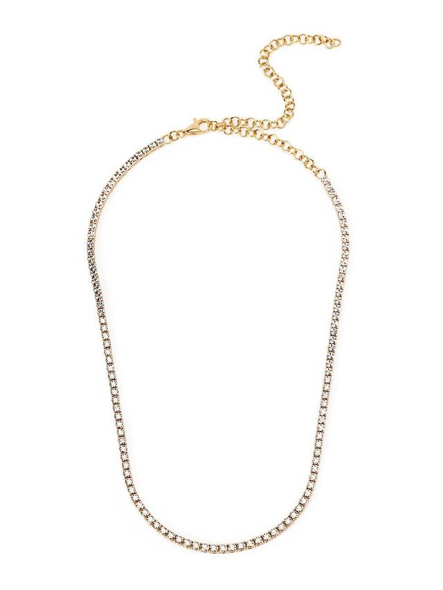 Womens Victoria 14K Yellow Gold & 0.95 TCW Diamond Tennis Necklace Product Image