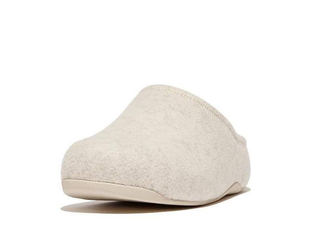 FitFlop Shuv Cushy Felt Clog Slippers (Ivory) Women's Shoes Product Image