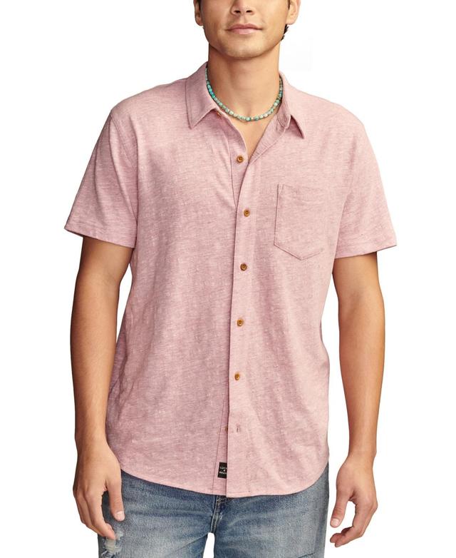 Lucky Brand Mens Linen Short Sleeve Button-Up Shirt Product Image