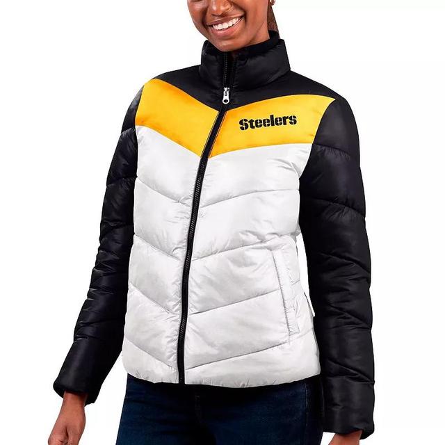 Womens G-III 4Her by Carl Banks White/Black Las Vegas Raiders New Star Quilted Full-Zip Jacket Product Image