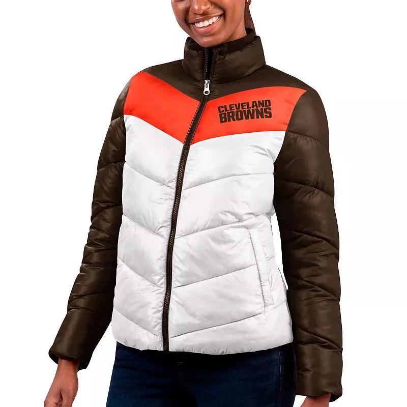 Womens G-III 4Her by Carl Banks /Brown Cleveland Browns New Star Quilted Full-Zip Jacket Product Image