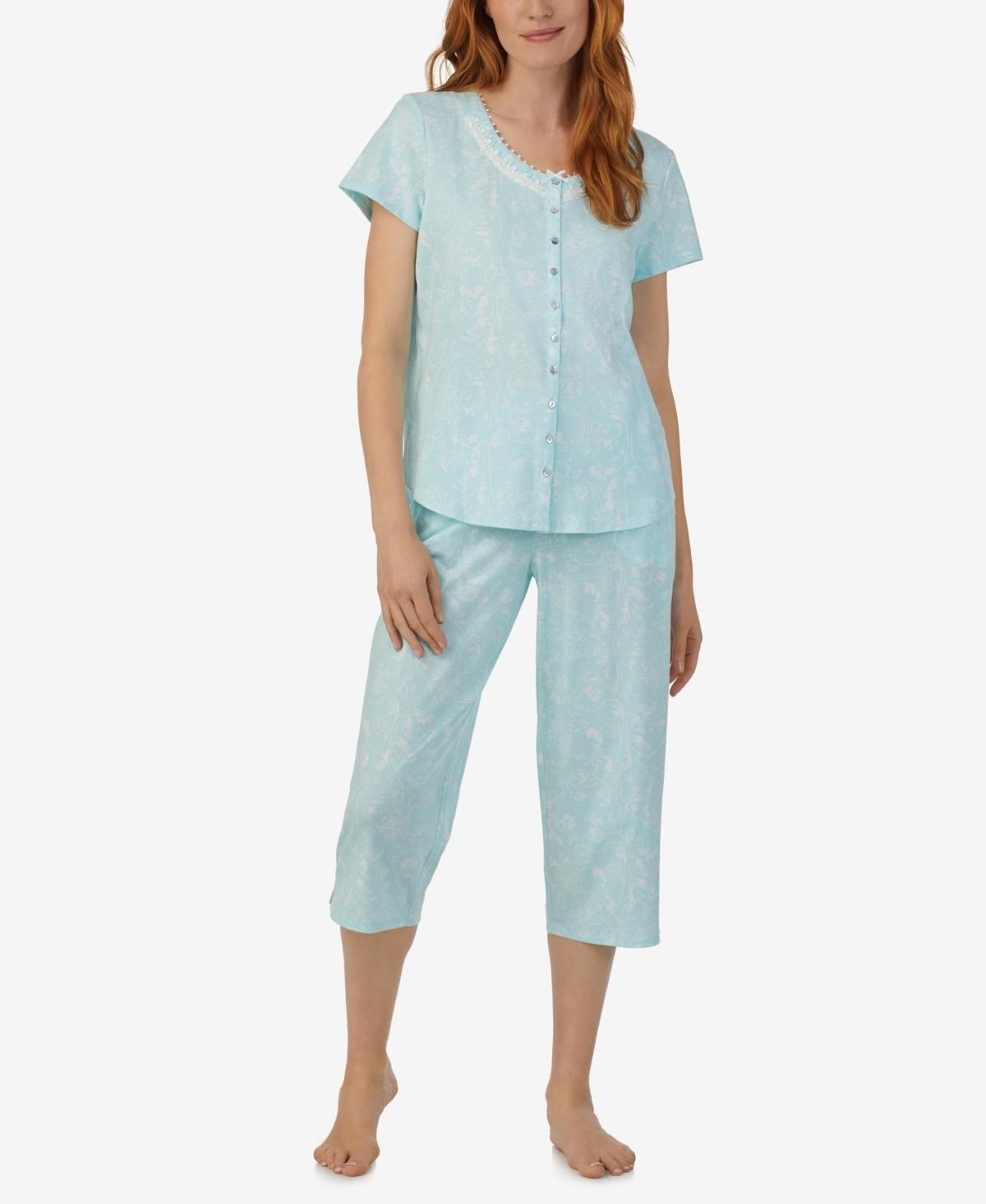 Aria Womens Cap Sleeve 2-Pc. Capri Pajama Set Product Image