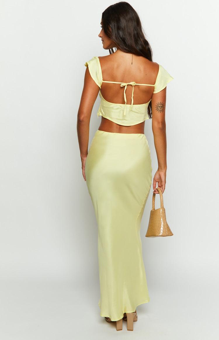 Anna Yellow Maxi Skirt Product Image