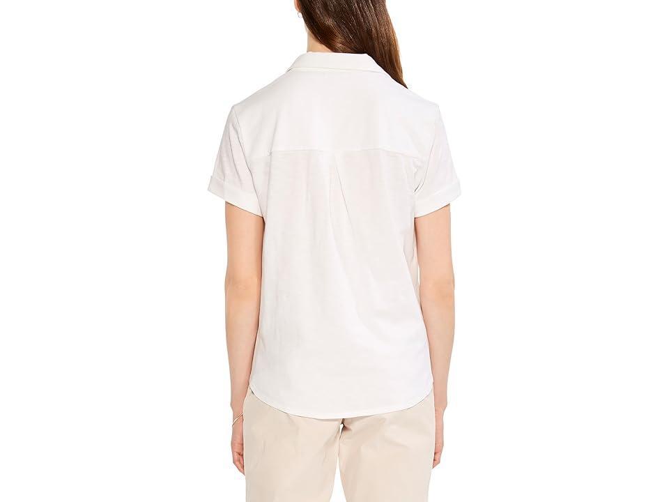 NIC+ZOE Short Sleeve Pocket Shirt (Paper ) Women's Clothing Product Image