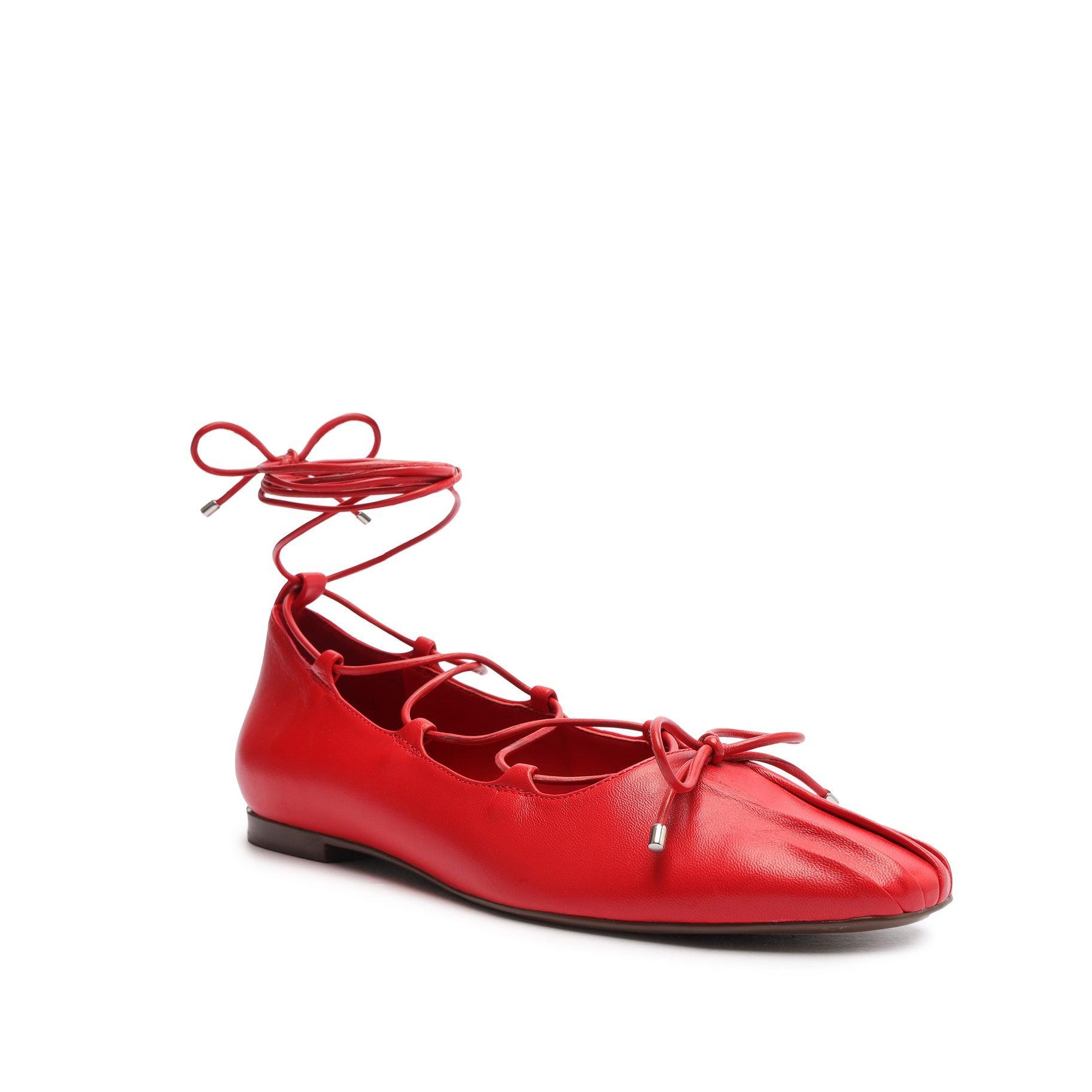 Arissa Lace Up Leather Flat Female Product Image