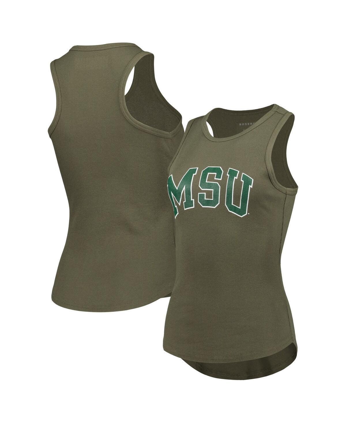 Womens Olive Michigan State Spartans Adrienne Tank Top Product Image