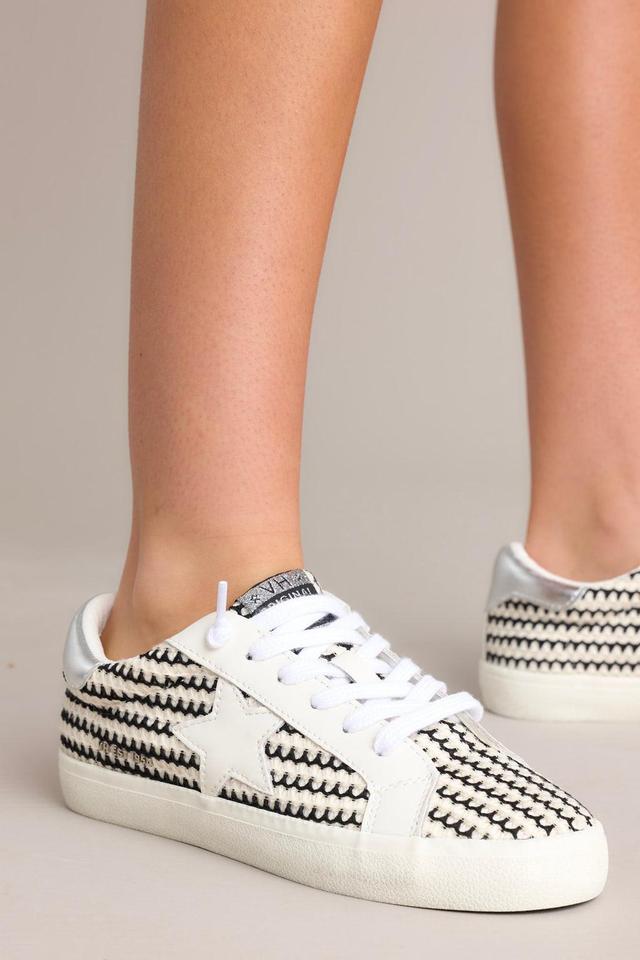 Vintage Havana Flair 45 Black & White Crochet Sneakers Product Image