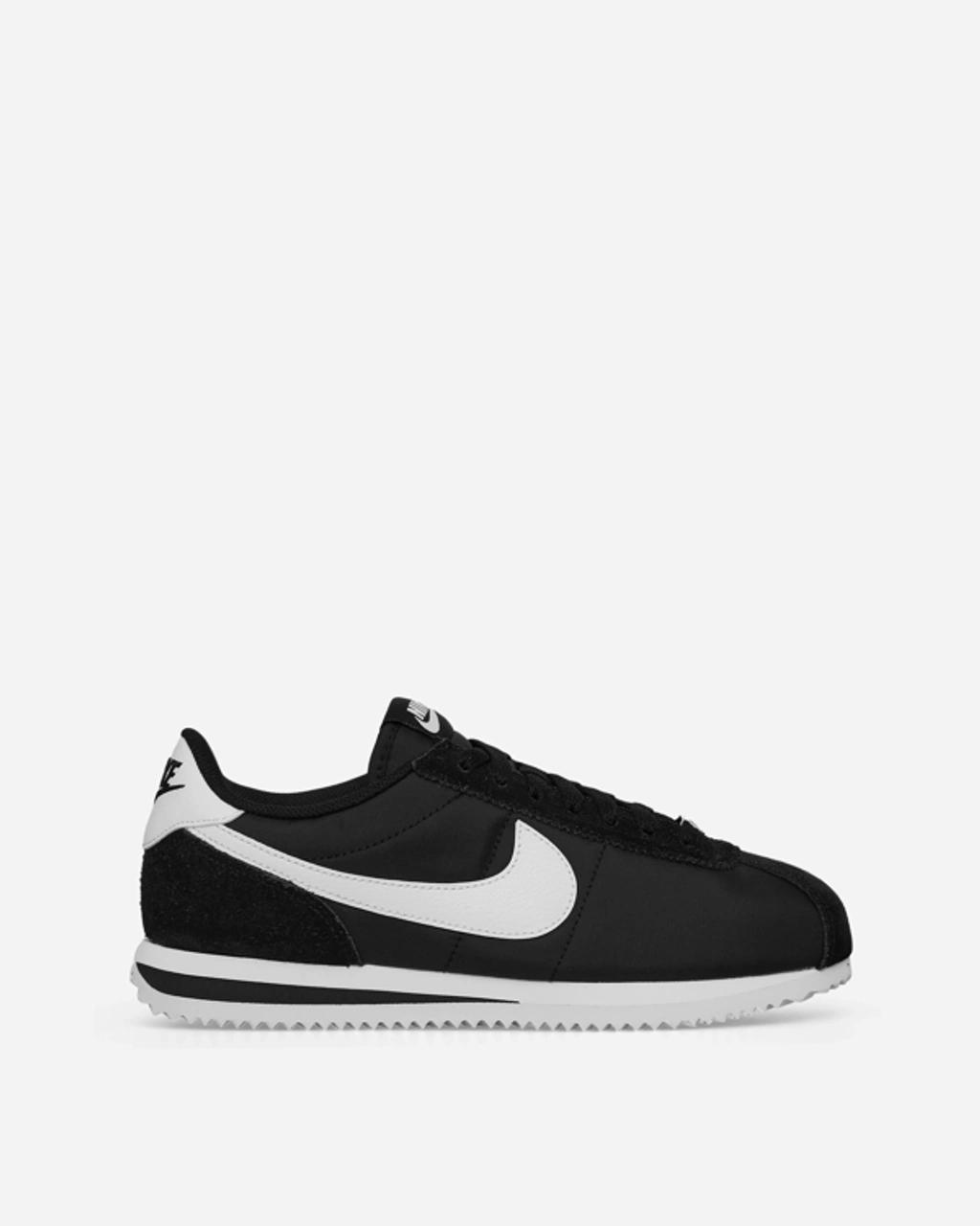 Cortez Leather Sneakers In Black And White In Multicolor Product Image