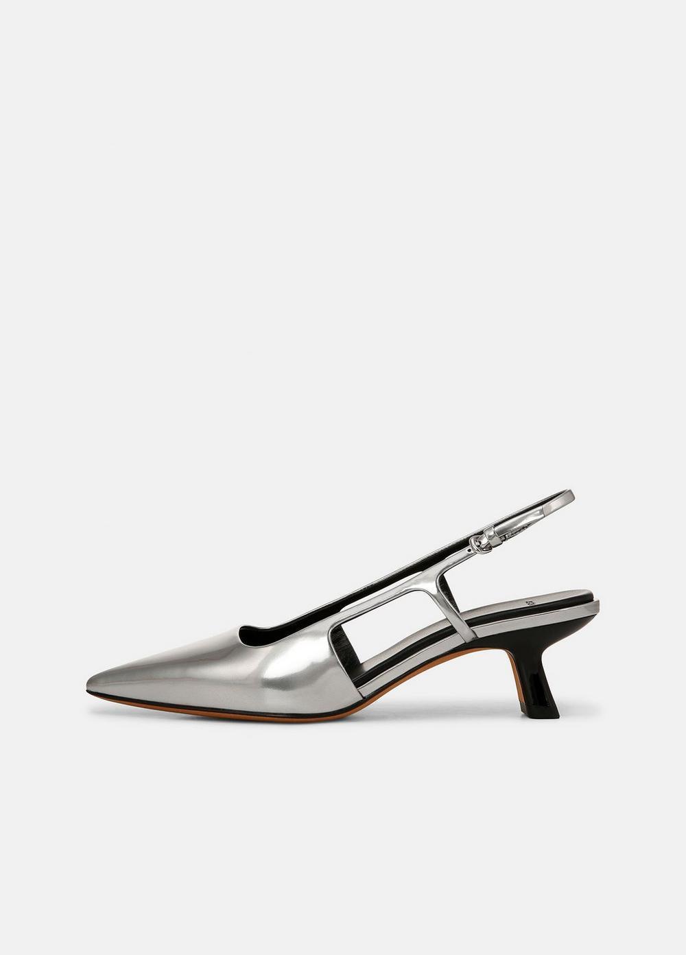 Bianca Metallic Leather Slingback Heel Product Image