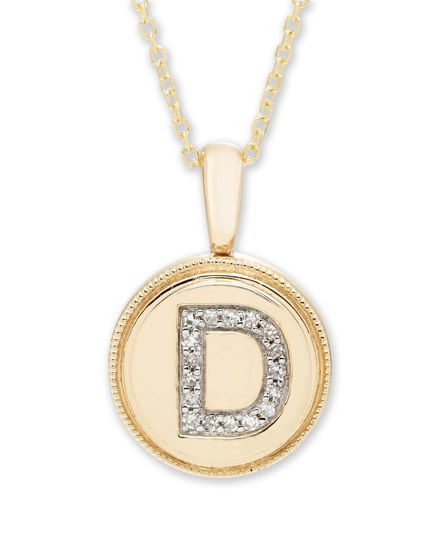 Diamond Accent Initial Pendant in 14k Rose - L Product Image