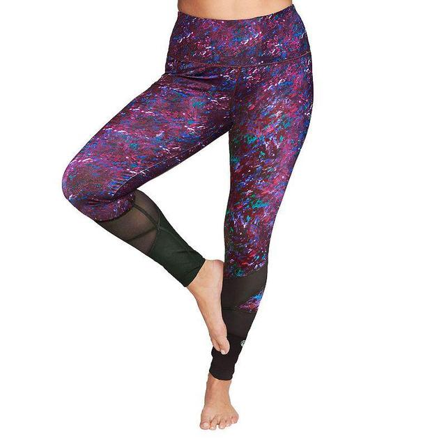 Plus Size Mazu Swim High-Waist Slimming Swim Leggings, Womens Purple Product Image