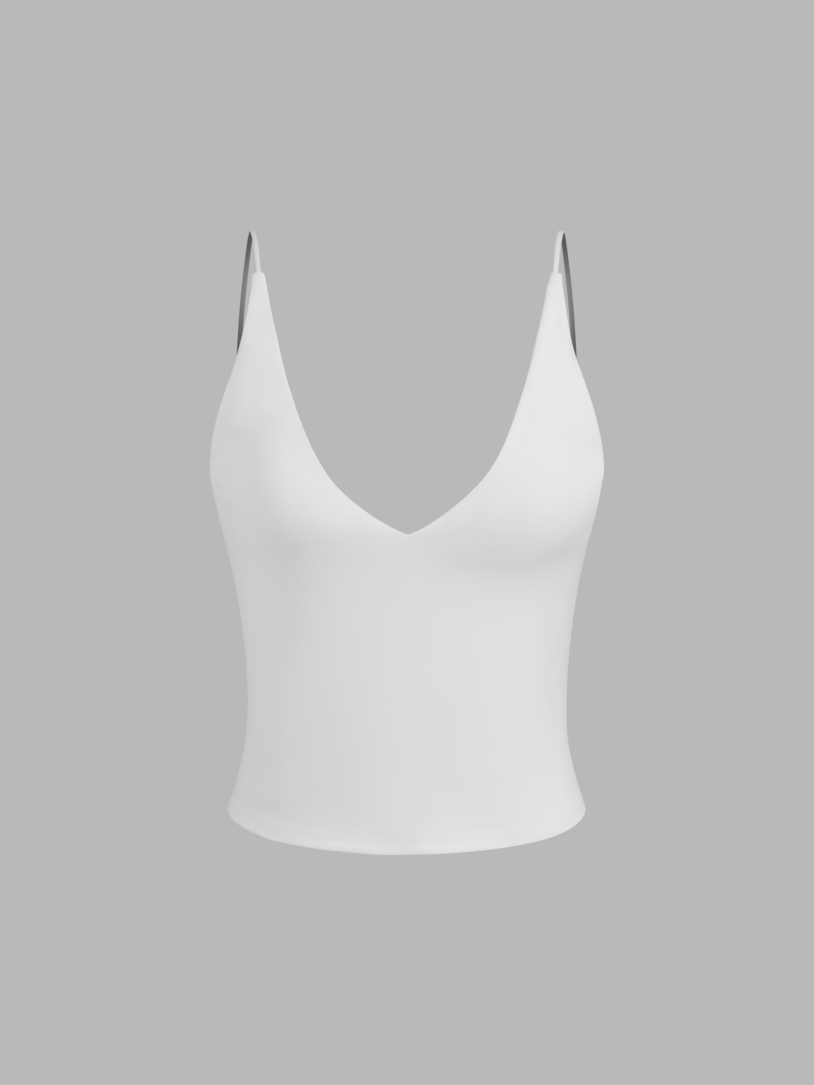 V-neck Solid Crop Cami Top Product Image