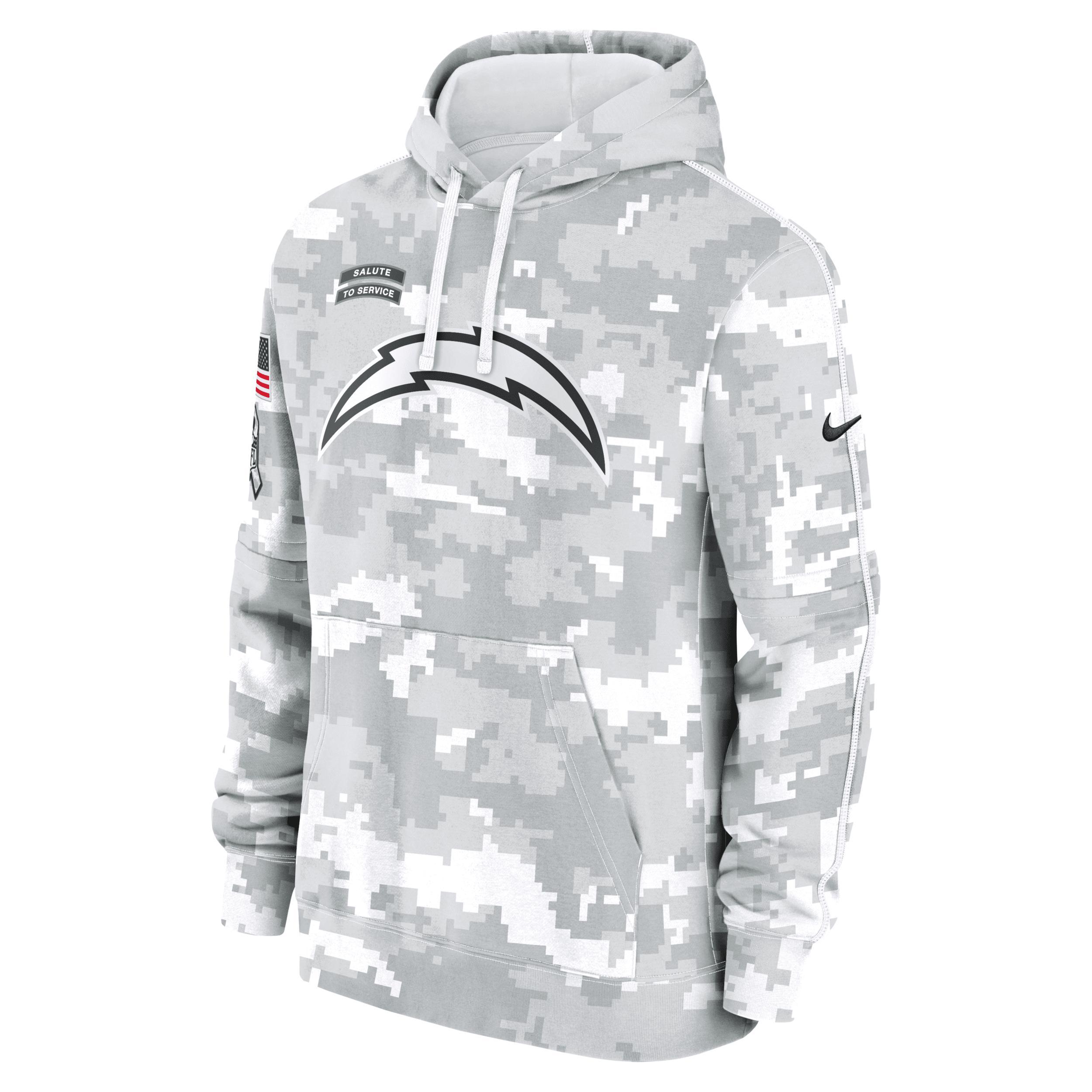 Los Angeles Chargers Salute to Service Primary Edge Club Men's Nike NFL Pullover Hoodie Product Image