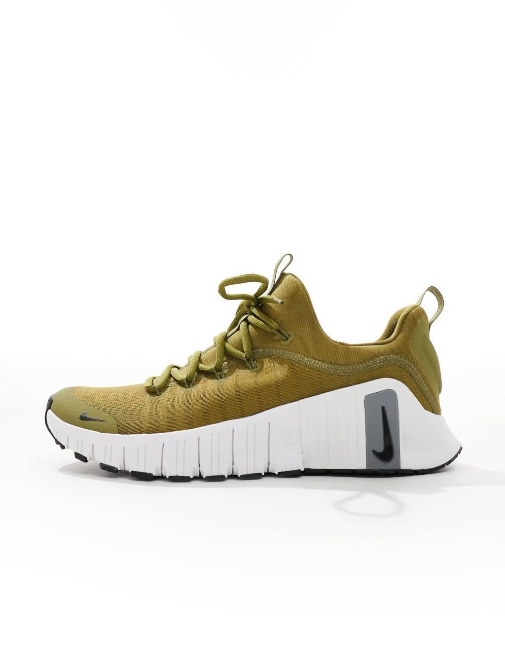 Nike Training Free Metcon 6 sneakers in khaki Product Image