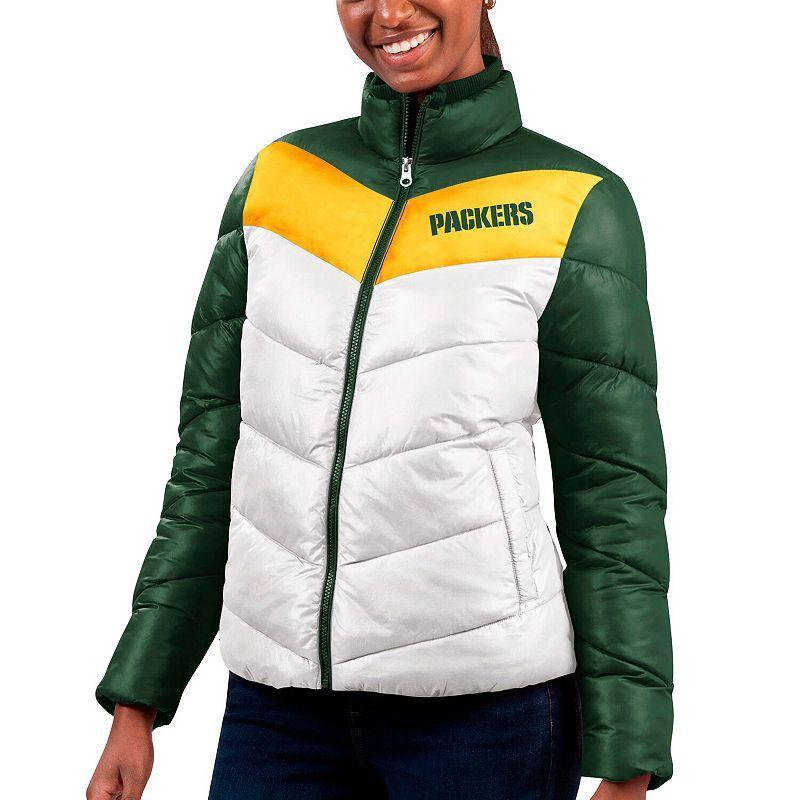 Womens G-iii 4Her by Carl Banks White Green Bay Packers New Star Quilted Full-Zip Jacket - White Product Image