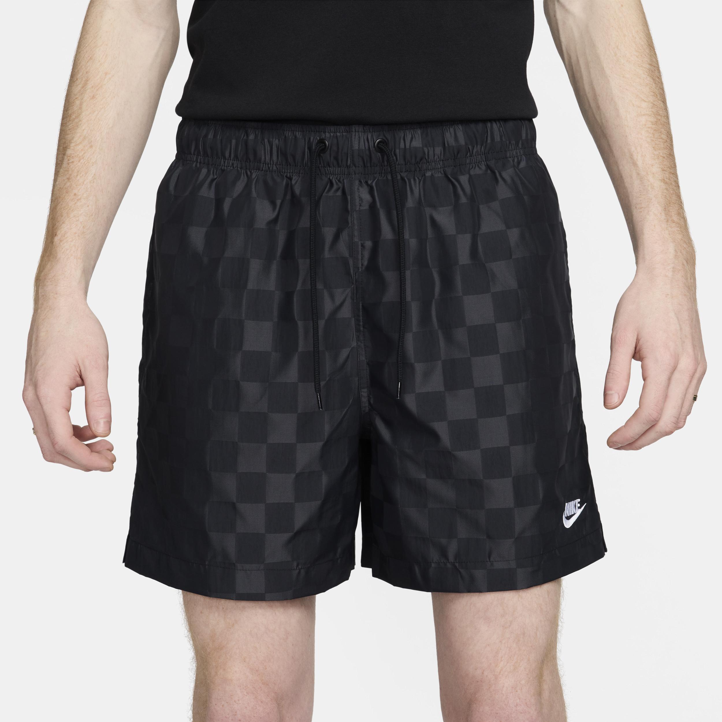 Nike Mens Nike Club Flow Shorts - Mens White/Black Product Image