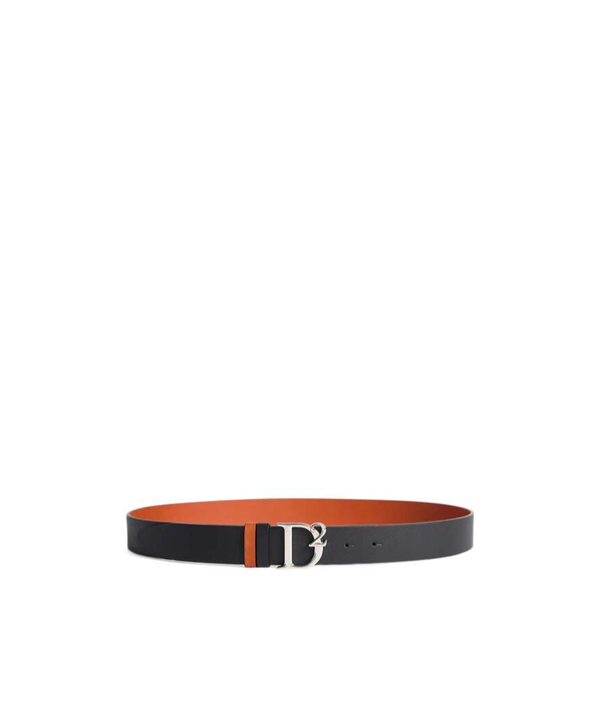 DSQUARED2 D2 Statement-buckle Leather Belt In Black Product Image