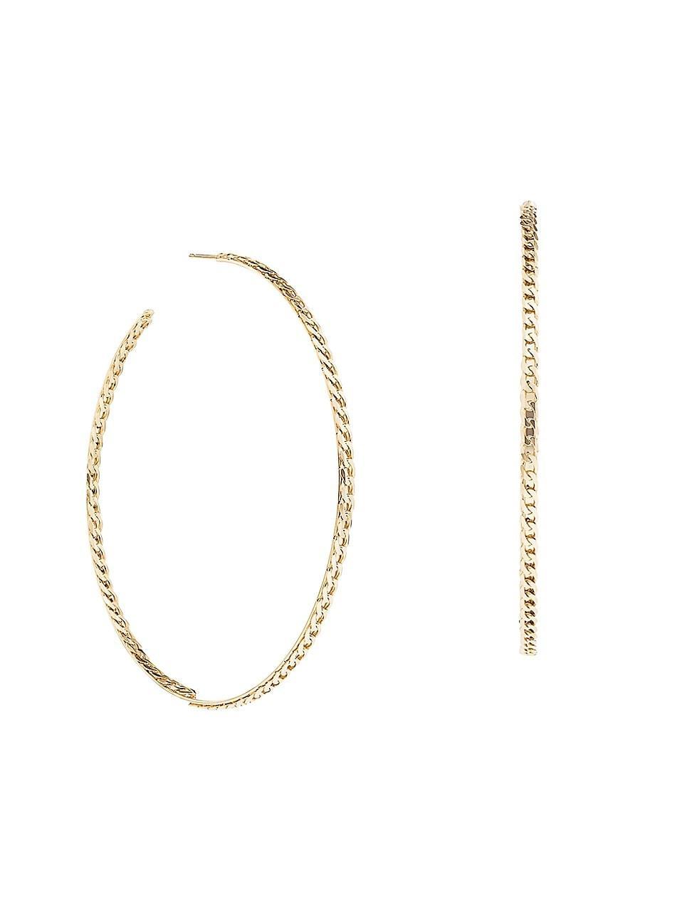 Nude Curb Hoop Earrings, 65mm Product Image