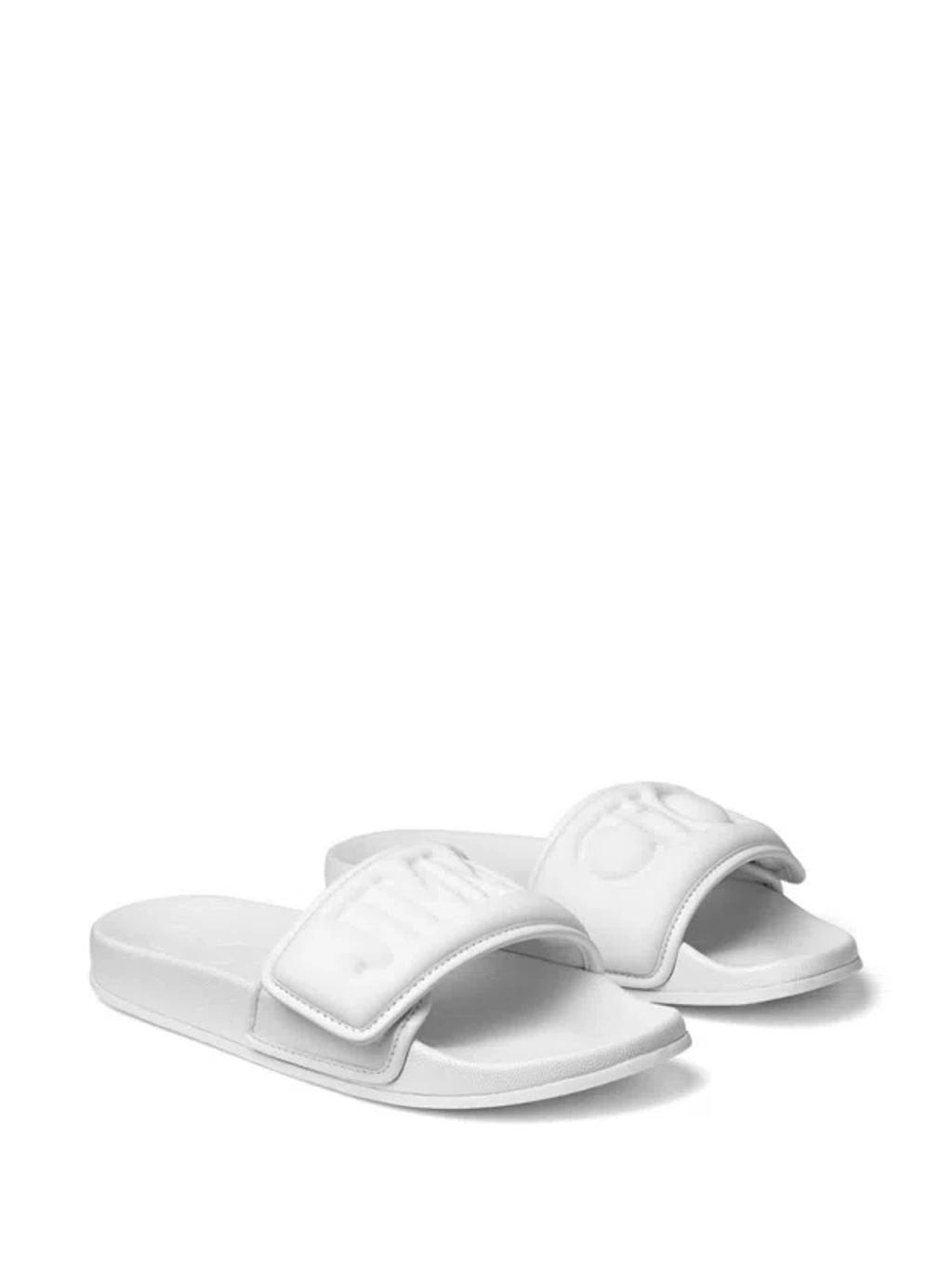 Monnogram Fitz Slides In White Product Image