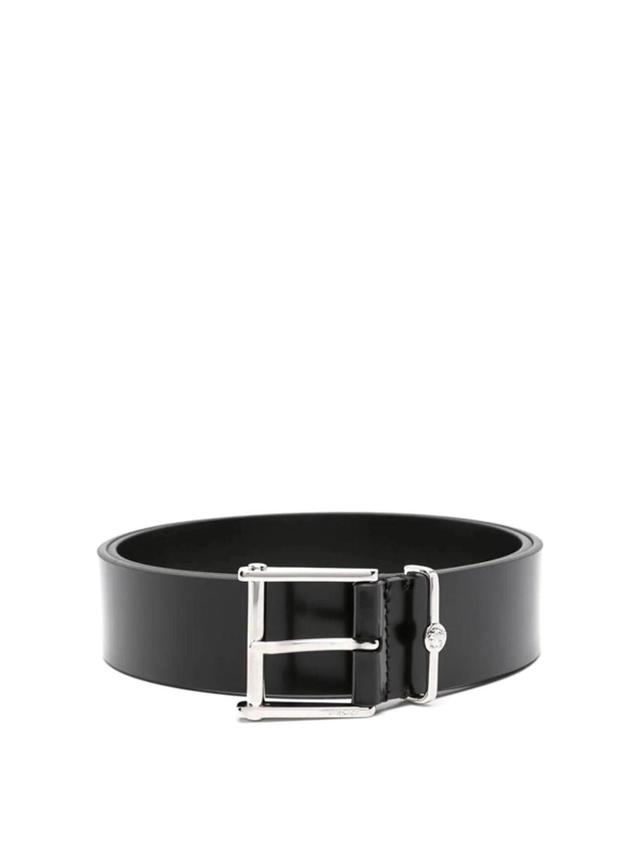 Column Leather Belt In Black Product Image