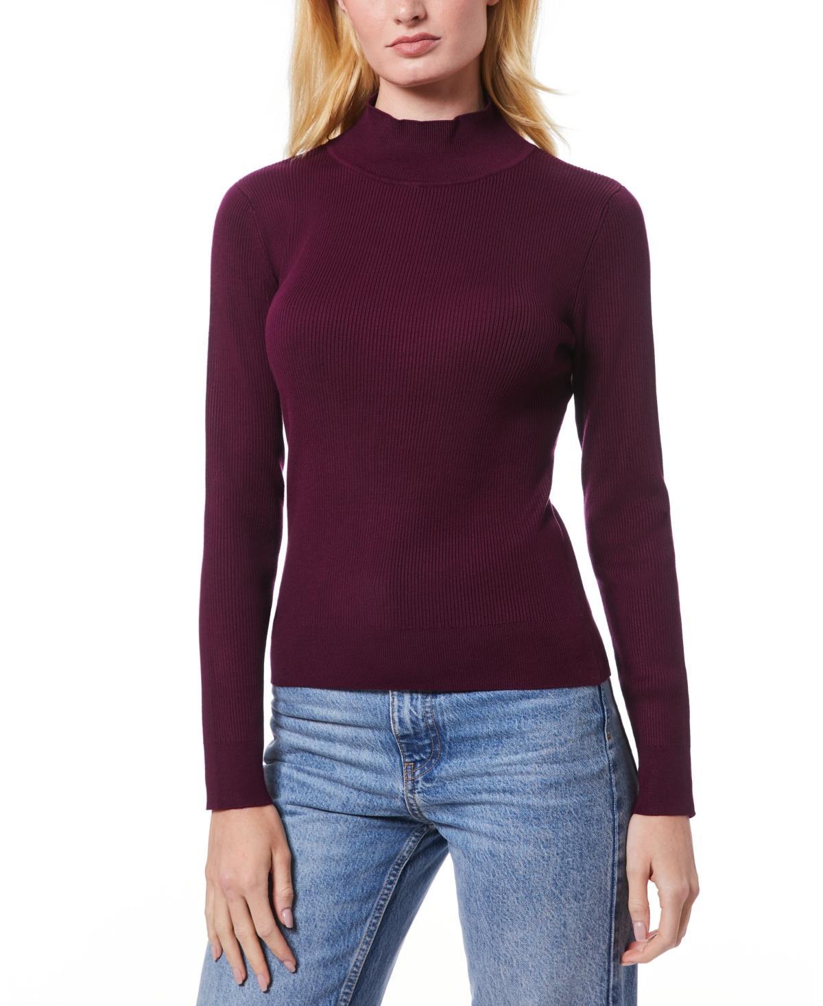 Melissa Paige Womens Ribbed Mock-Neck Sweater, Regular & Petites Product Image