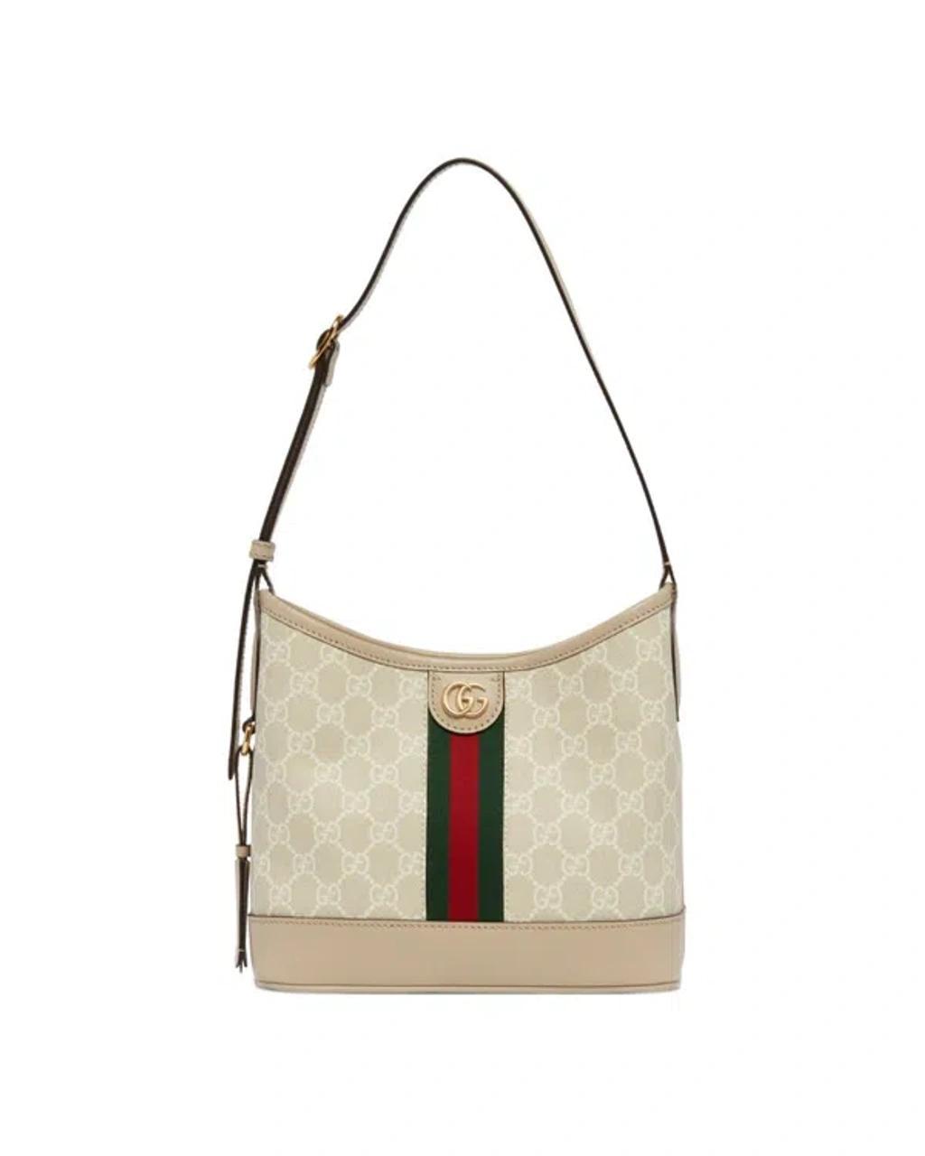 GUCCI Small Ophidia Gg Shoulder Bag In Beige Product Image