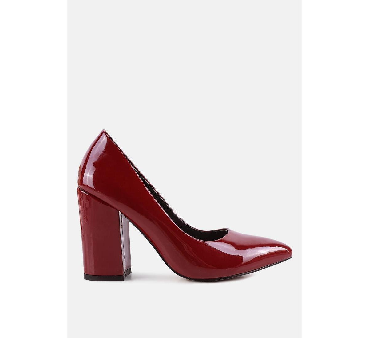 Kamira Patent Faux Leather Block Heel Pumps Product Image