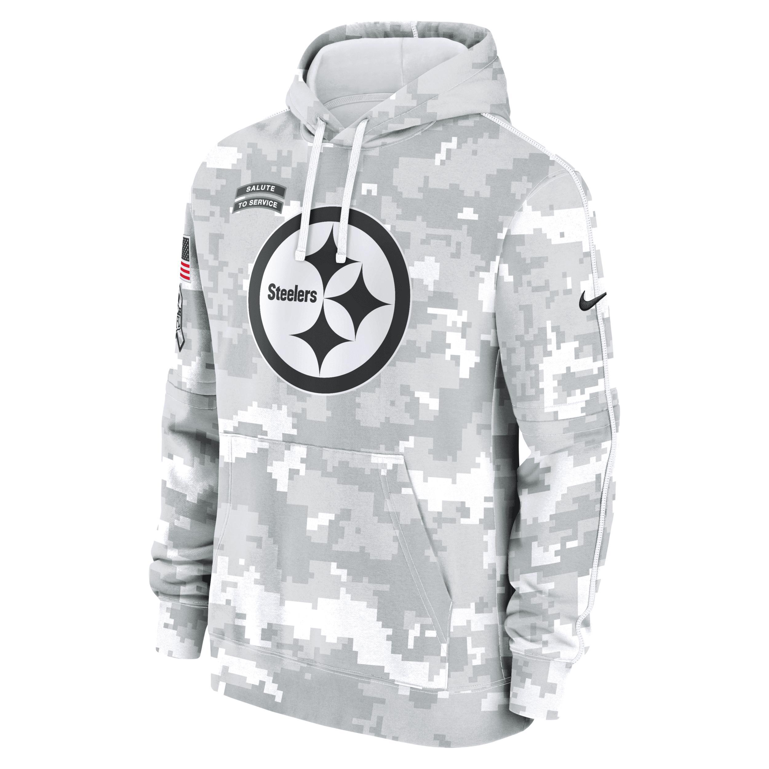 Pittsburgh Steelers Salute to Service Primary Edge Club Nike Mens NFL Pullover Hoodie Product Image