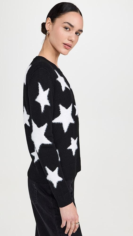 alice + olivia Andora Fuzzy Star Pullover | Shopbop Product Image