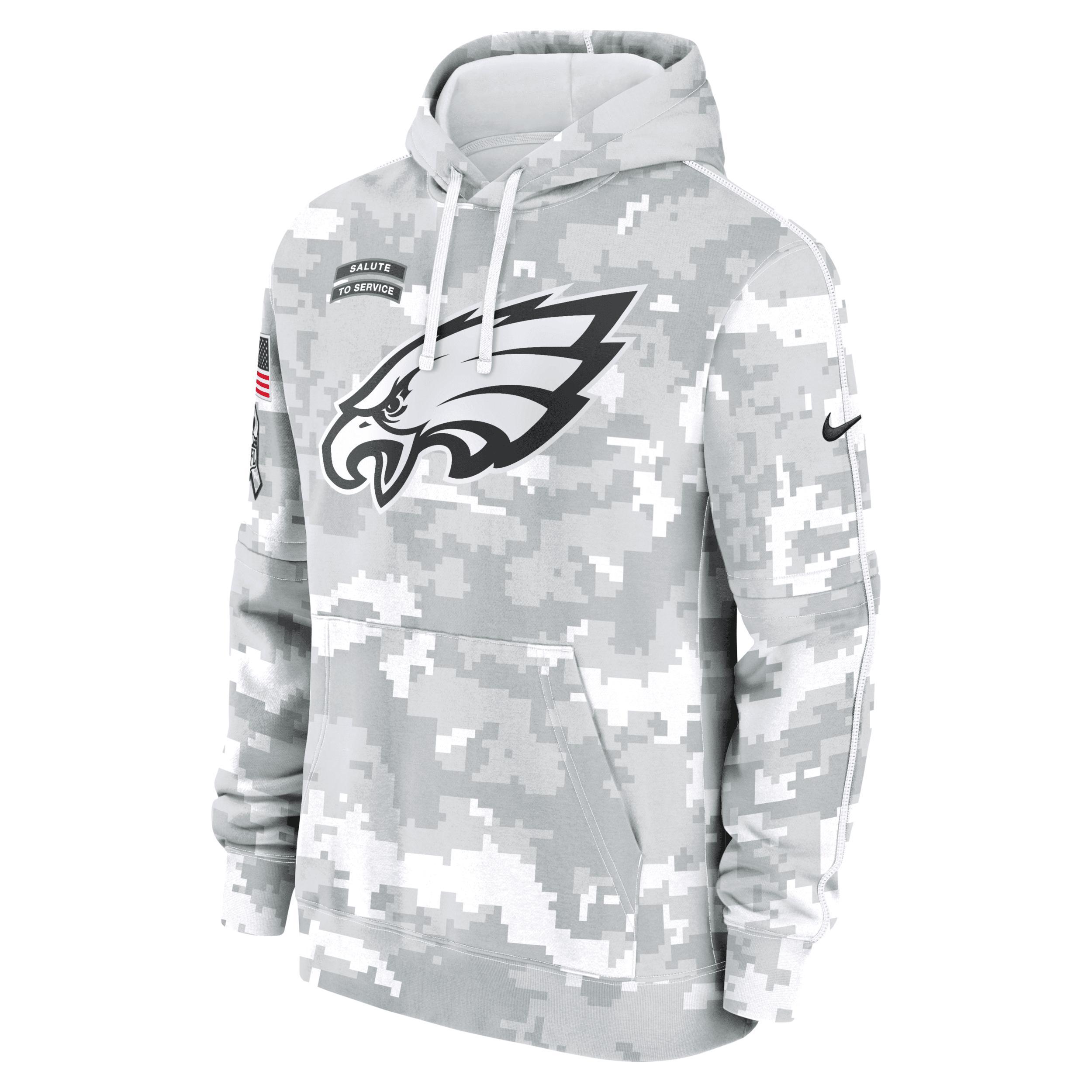 Philadelphia Eagles Salute to Service Primary Edge Club Nike Mens NFL Pullover Hoodie Product Image