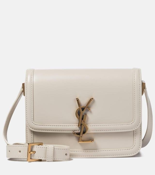 SAINT LAURENT Solferino Small Leather Crossbody Bag In Beige Product Image