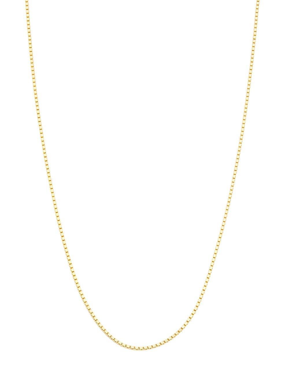 Womens 14K Yellow Gold Box Chain Necklace Product Image