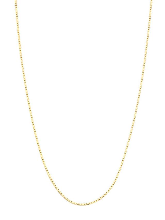 Womens 14K Yellow Gold Box Chain Necklace Product Image