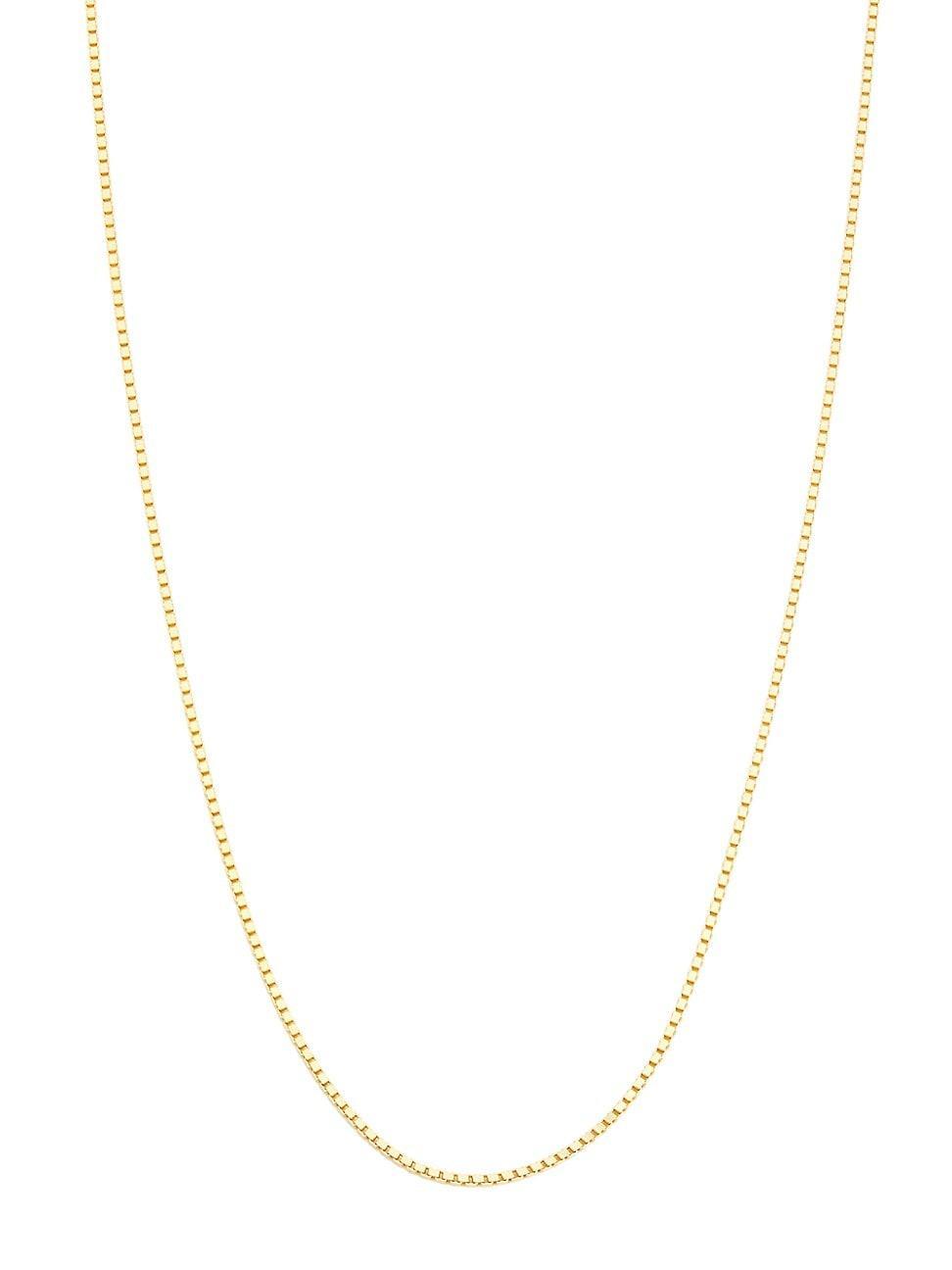 Womens 14K Yellow Gold Box-Chain Necklace/16 Product Image