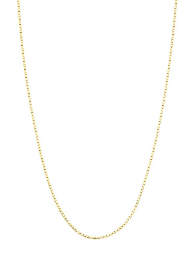 Womens 14K Yellow Gold Box-Chain Necklace/16 Product Image