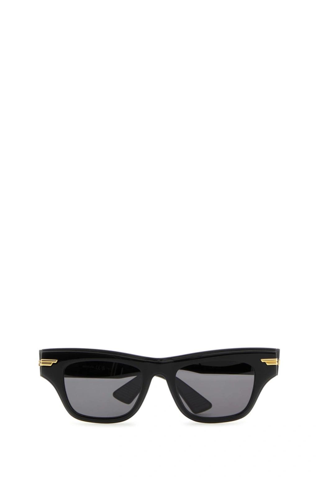 Square Frame Acetate Sunglasses With Metal Accents In Black Product Image