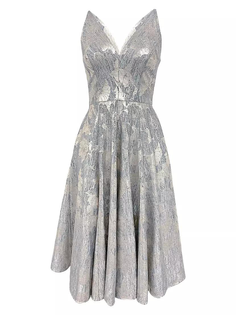 Delilah Metallic Brocade Cocktail Dress Product Image