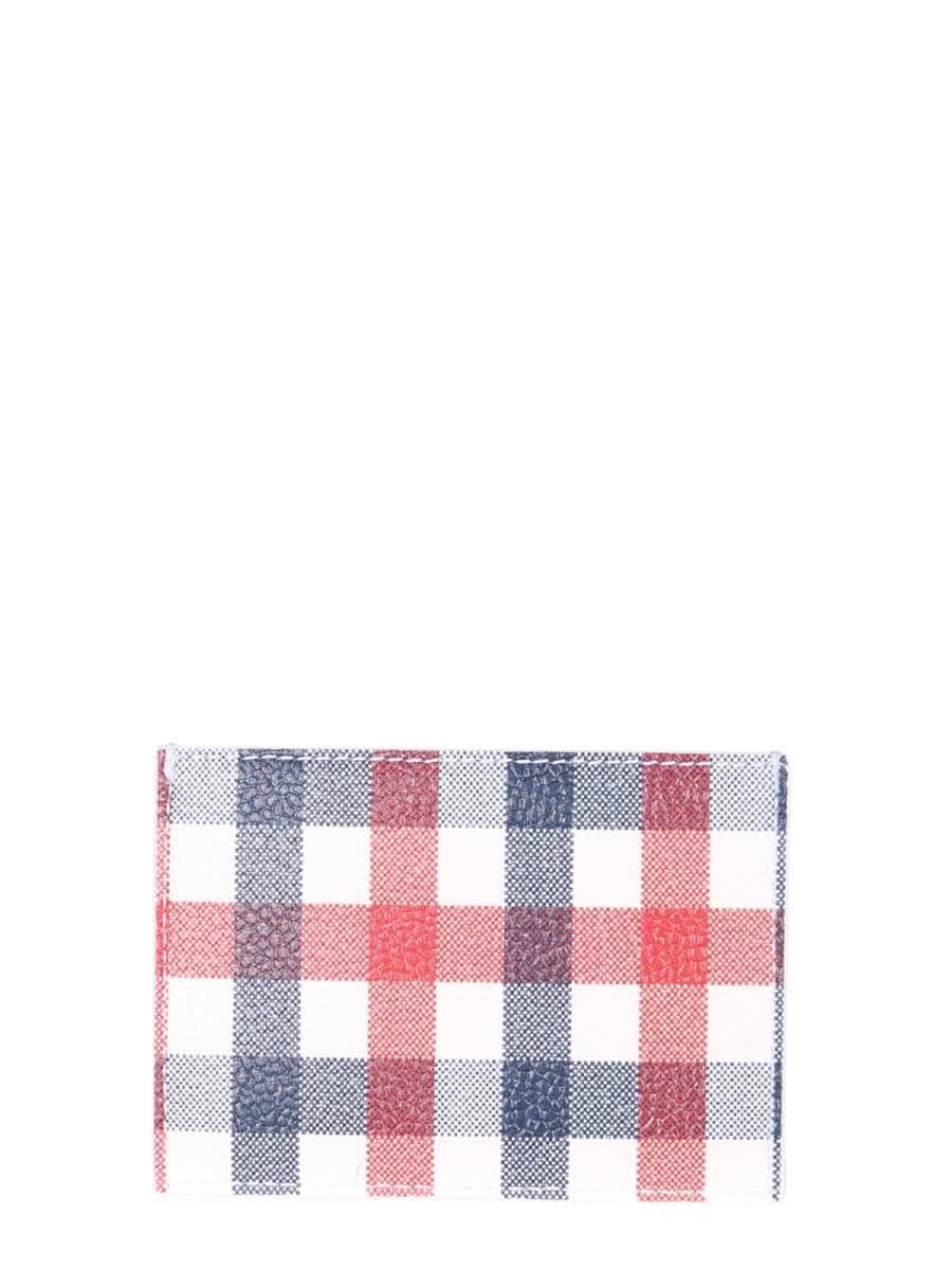 THOM BROWNE Card Holder With Logo In Multicolour Product Image