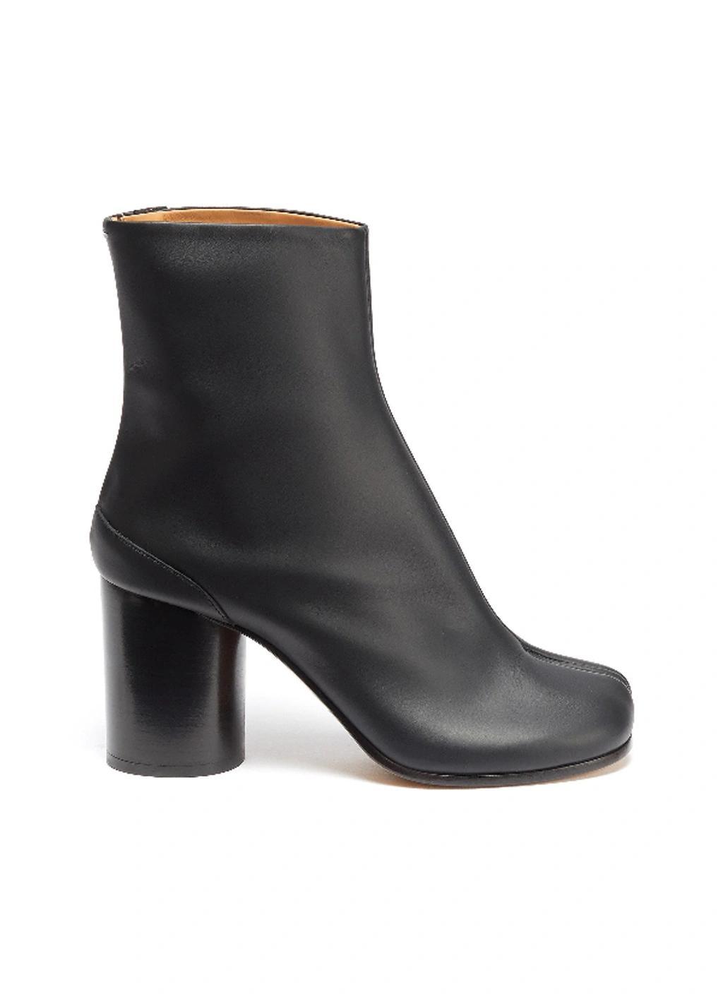 Tabi Split-toe Leather Ankle Boots In Black Product Image