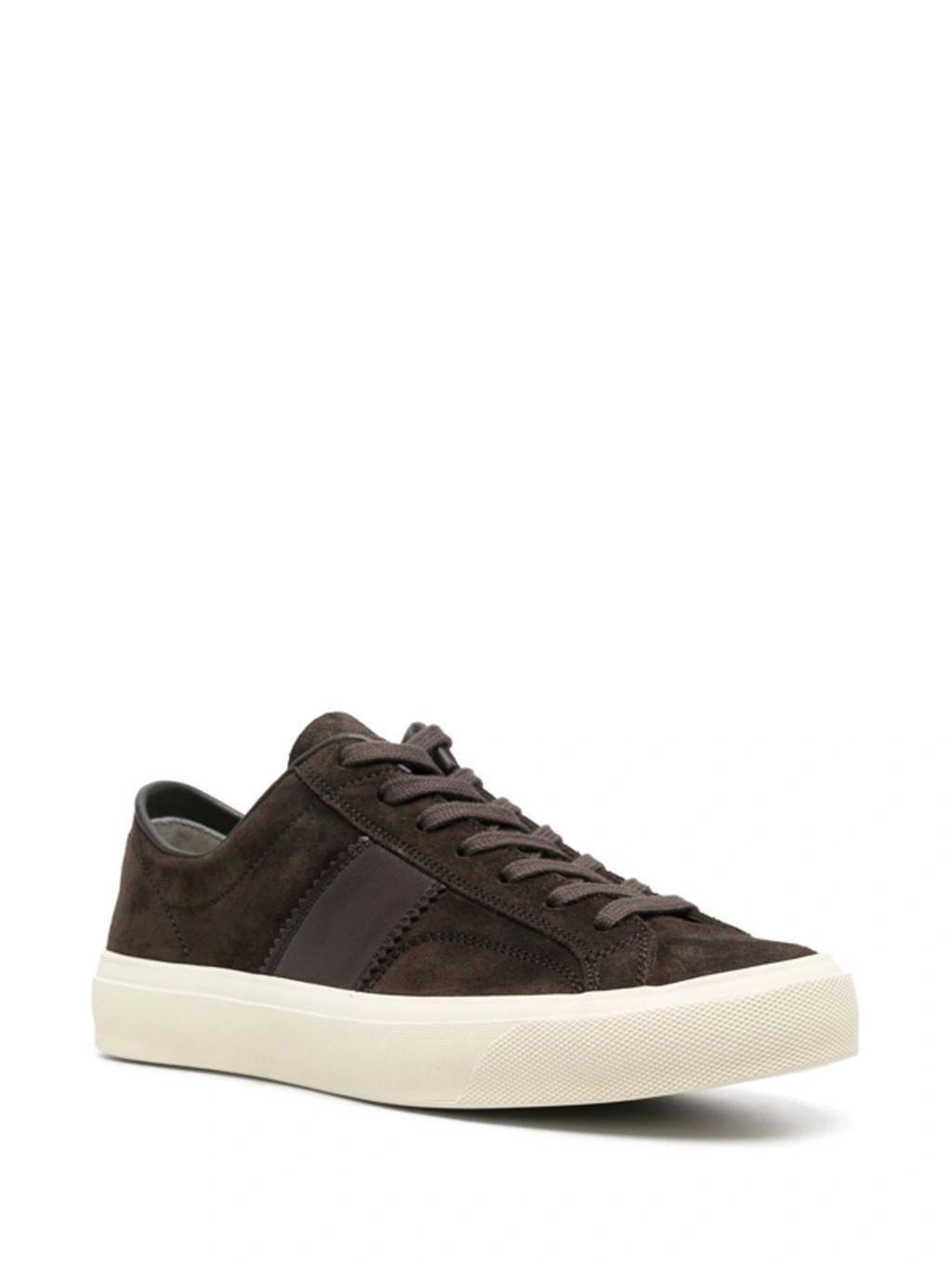 Panelled Low-top Sneakers In Black Product Image