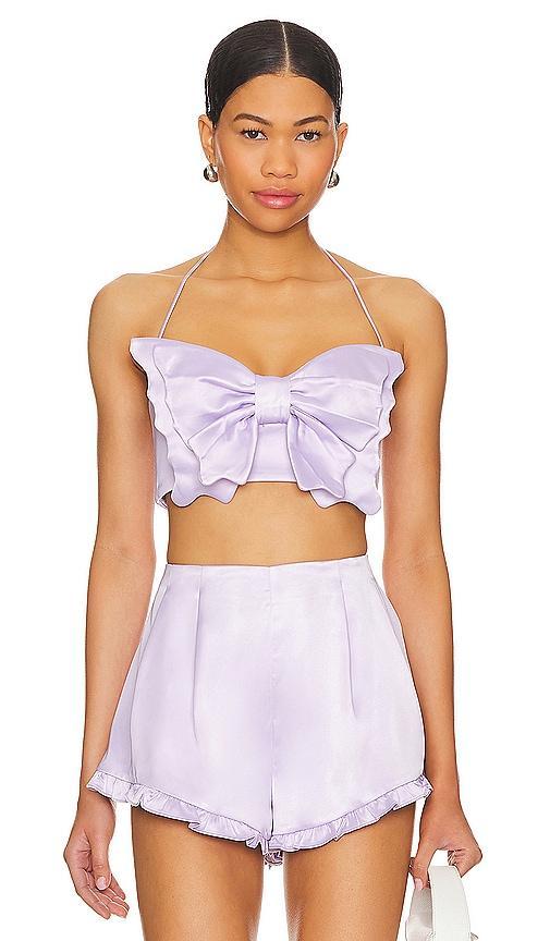 MAJORELLE Siren Top in Lavender. Product Image