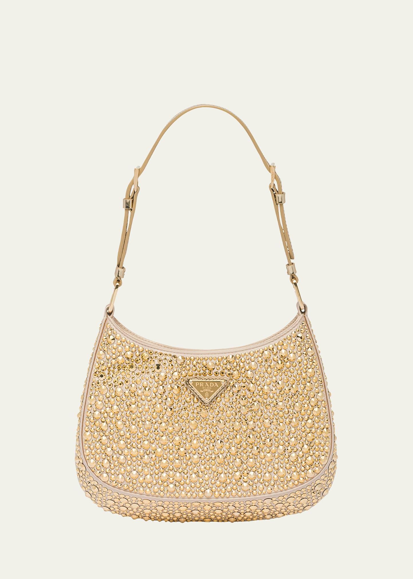 Womens Cleo Satin Bag With Crystals Product Image