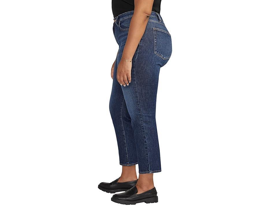 Silver Jeans Co. Plus Size Highly Desirable High-Rise Slim Straight Leg Jeans W28440RCS340 (Indigo) Women's Jeans Product Image