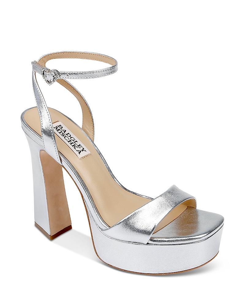 Badgley Mischka Womens Caia Square Toe High Heel Platform Sandals Product Image