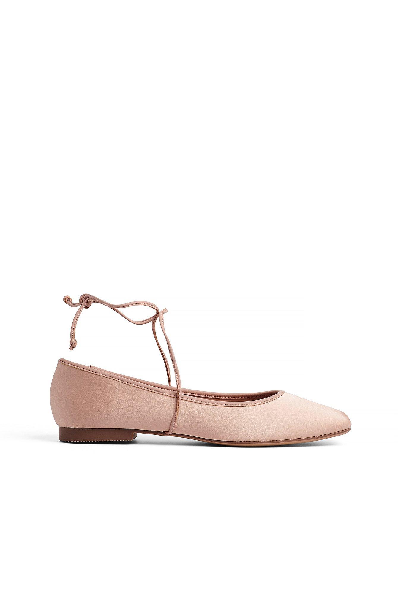 Squared Toe Strap Detail Ballerina Product Image