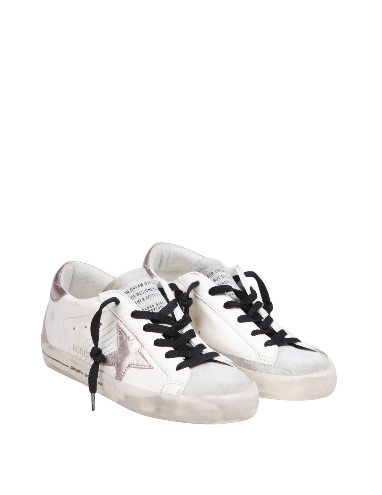 Leather And Suede Sneakers In White Product Image