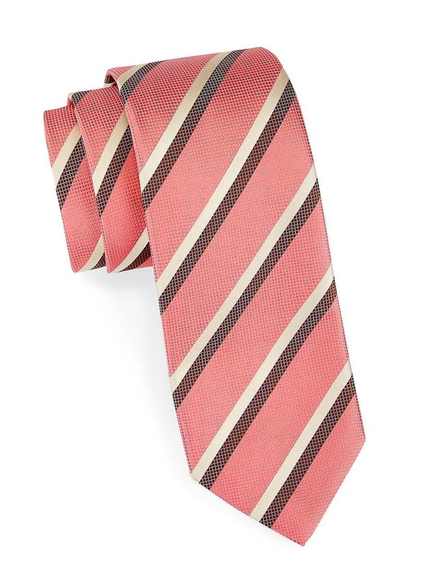 Mens Striped Silk Tie Product Image