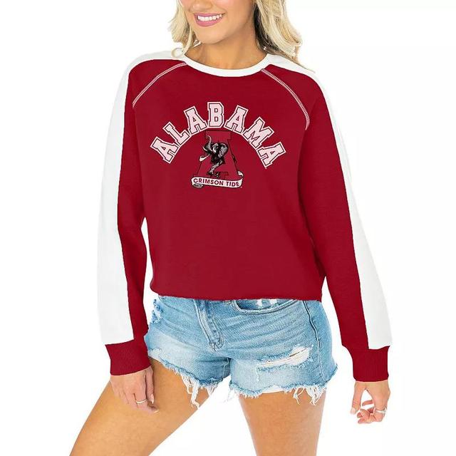 Womens Gameday Couture Crimson Alabama Crimson Tide Blindside RaglanCropped Pullover Sweatshirt Product Image