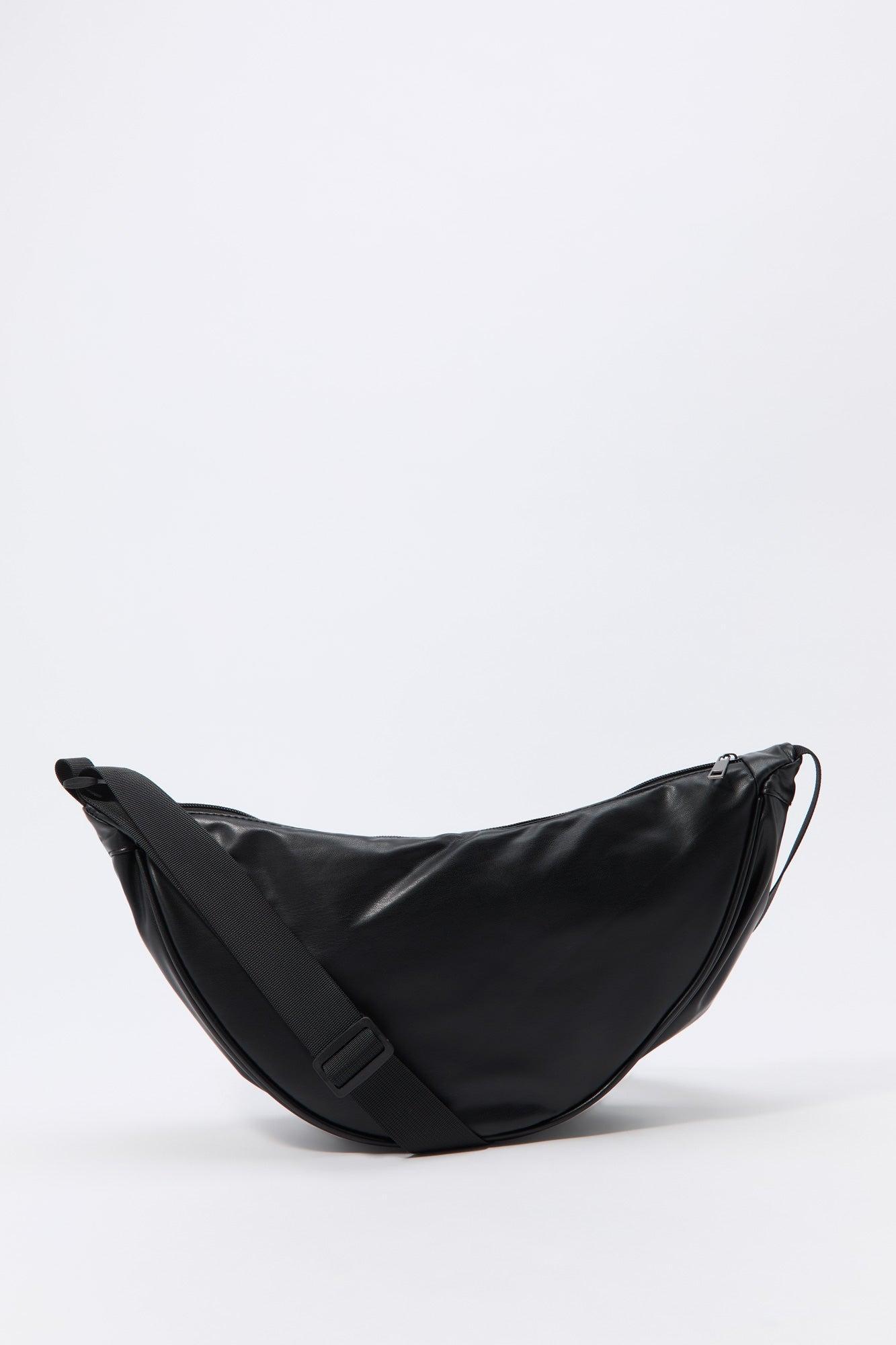 Faux Leather Half Moon Bag Female Product Image