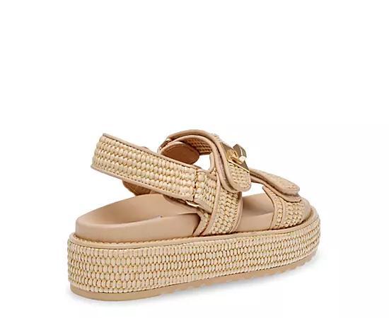 Steve Madden Mona Leather Platform Buckle Detail Dad Sandals Product Image